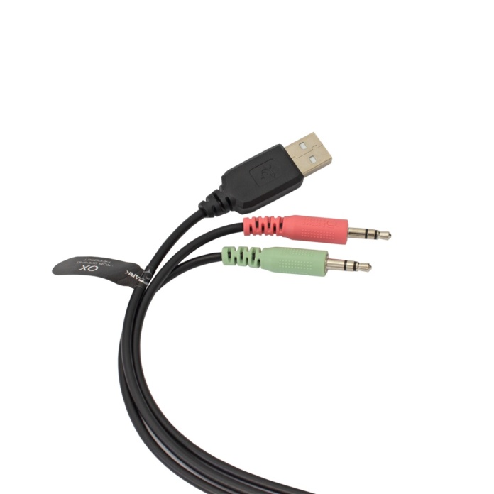 przewodowe słuchawki gamingowe 2x 3,5 mm USB i adapter 4-pin
